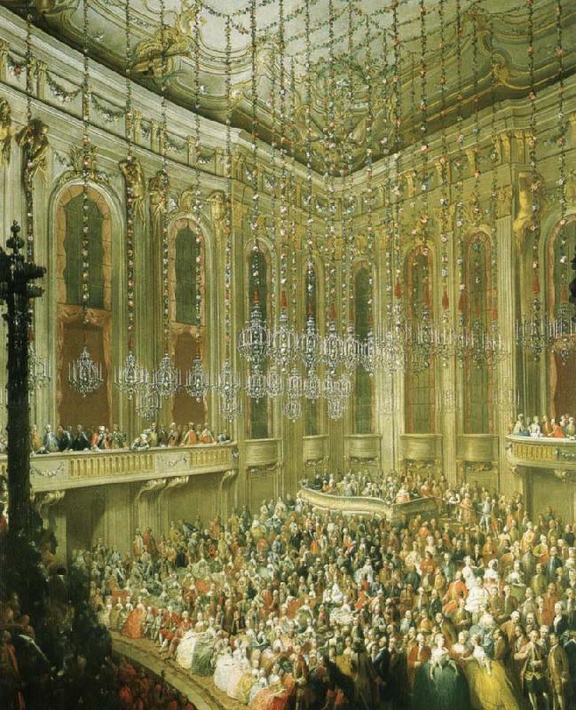 antonin dvorak a concert given by the young mozart in the redoutensaal of the schonbrunn palace in vienna oil painting image